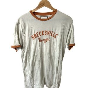 Denim & Flower White and Orange Short Sleeve Tee